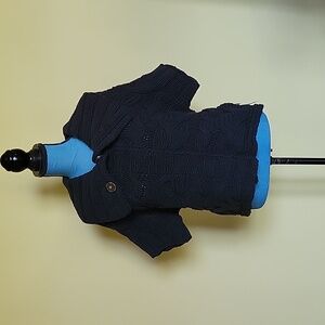 NWT SHAE Chunky Knit Black Short Sleeve Sweater